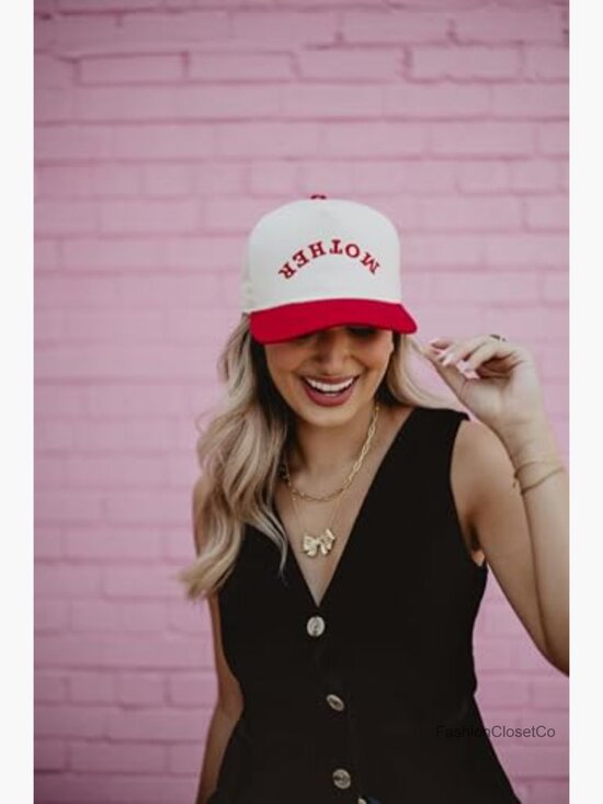 Upside-Down Embroidered Trucker Hat for Women & Men – Two-Tone Snapback main image 5